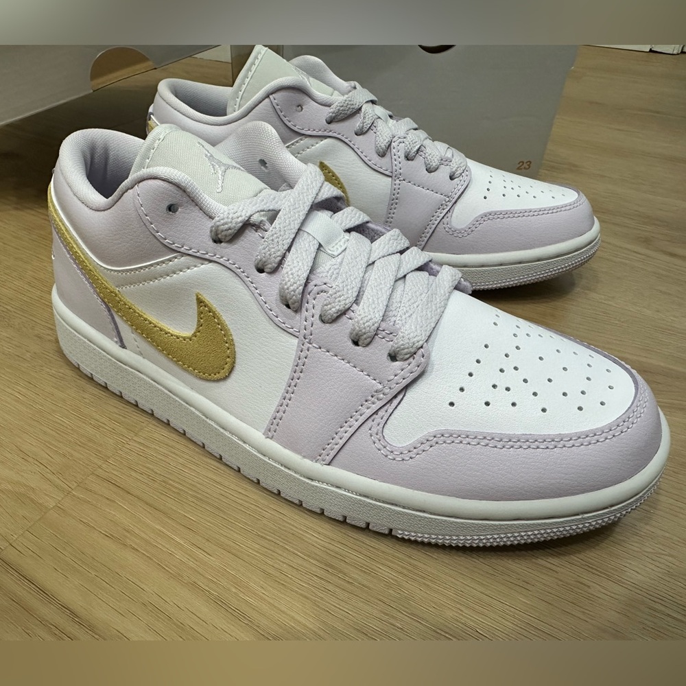 Women’s Air Jordan 1 Low - Pink and Gold - Size 7.5